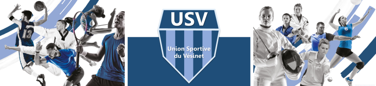 Logo de l'USV avec une illustration des sports proposés